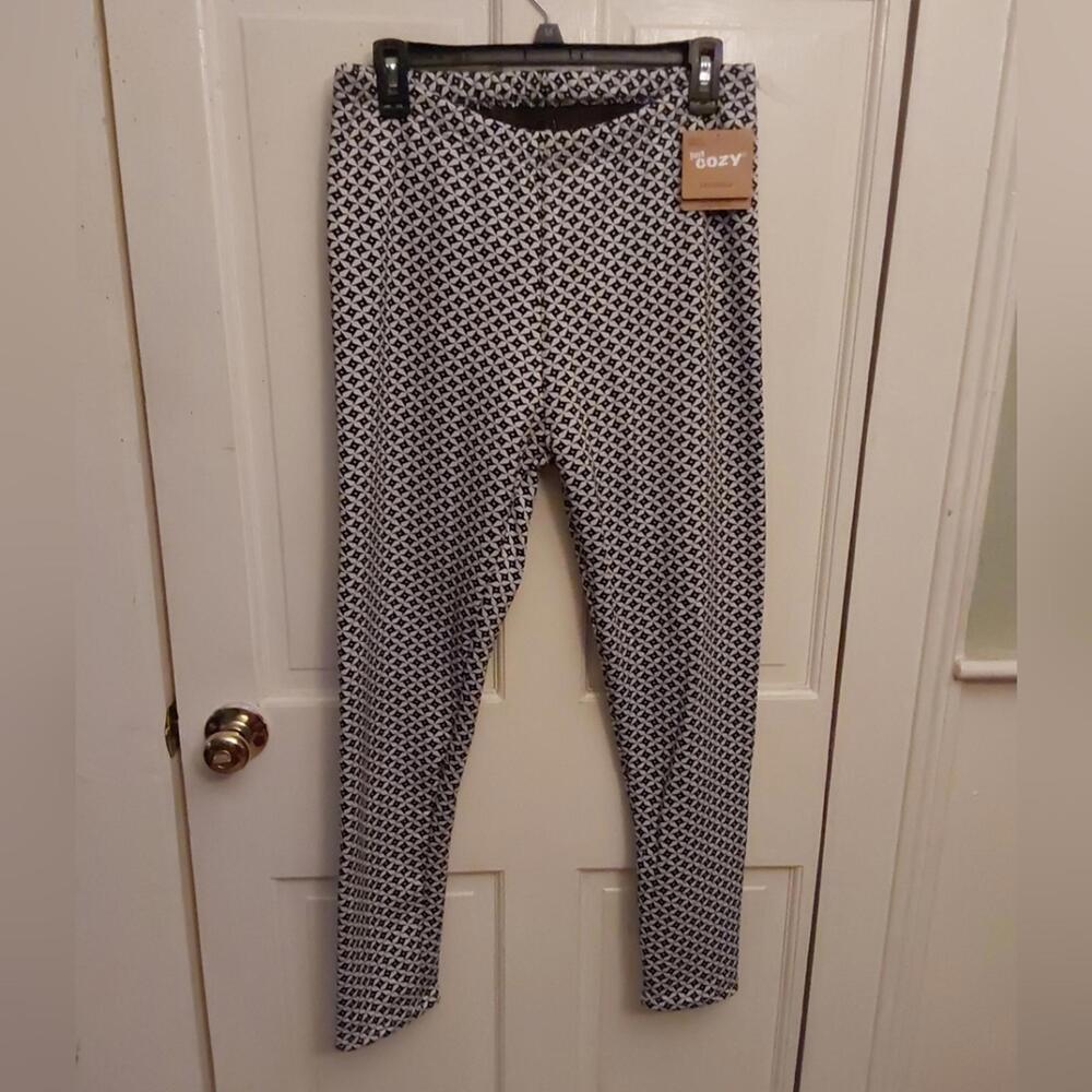 Just Cozy Black and white XL winter leggings NWT